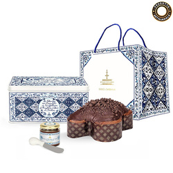 La Colomba Dolce & Gabbana włoska babka czekoladowo-poziomkowa + krem czekoladowy Fiasconaro D&G 800g+200g