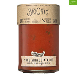 gotowy włoski sos pomidorowy z papryczką chili BioOrto Sugo Arrabbiata Bio 350g
