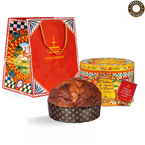 Panettone Dolce & Gabbana włoska babka z cytrusami i szafranem Fiasconaro D&G 500g