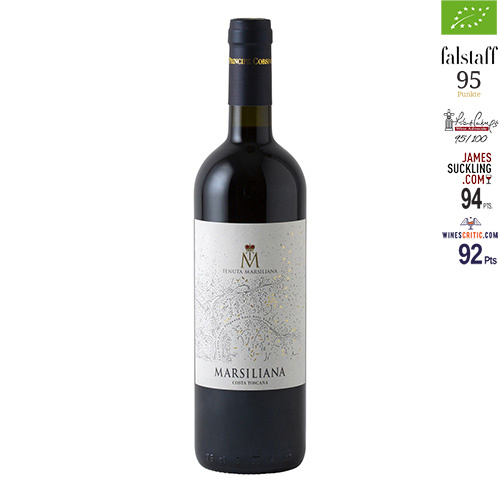 czerwone wino wytrawne Marsiliana Costa Toscana IGT biologico