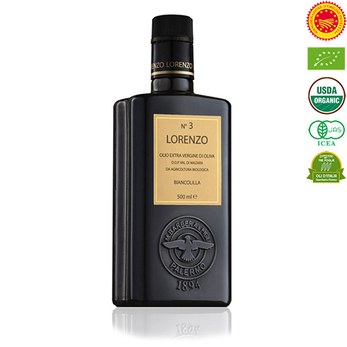 sycylijska oliwa z oliwek extra vergine Barbera Lorenzo n.3 DOP BIO 500ml