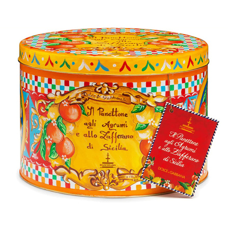 Panettone Dolce & Gabbana włoska babka z cytrusami i szafranem Fiasconaro D&G 500g