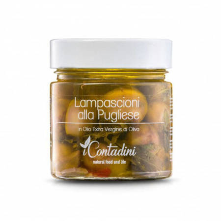 apulijskie cebulki w oliwie z oliwek iContadini Lampascioni 230g