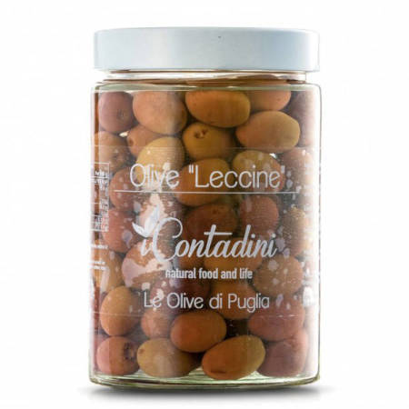 apulijskie oliwki z pestką iContadini Olive Leccine 550g